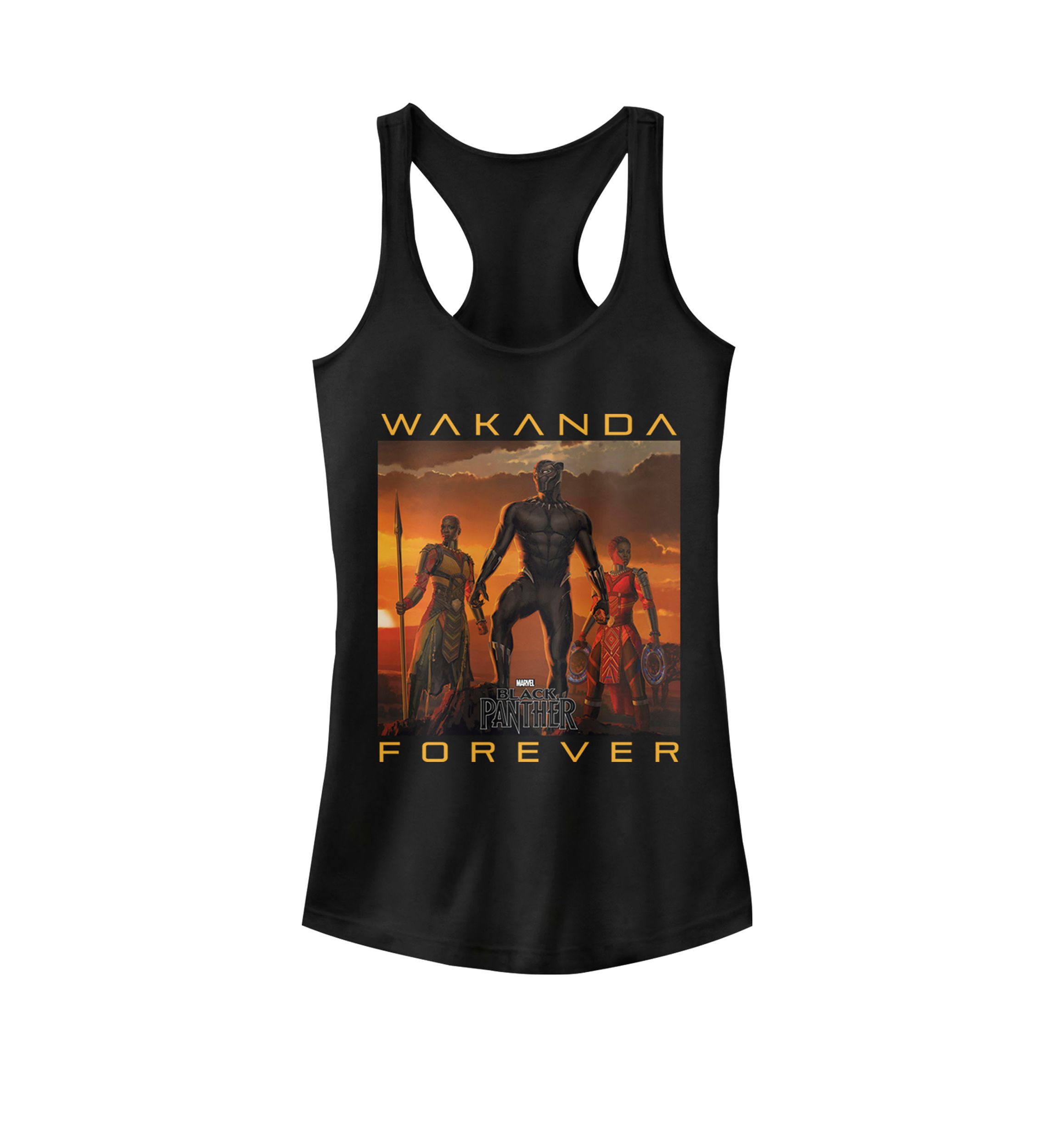 Black Panther Movie Wakanda Forever Racerback Tank