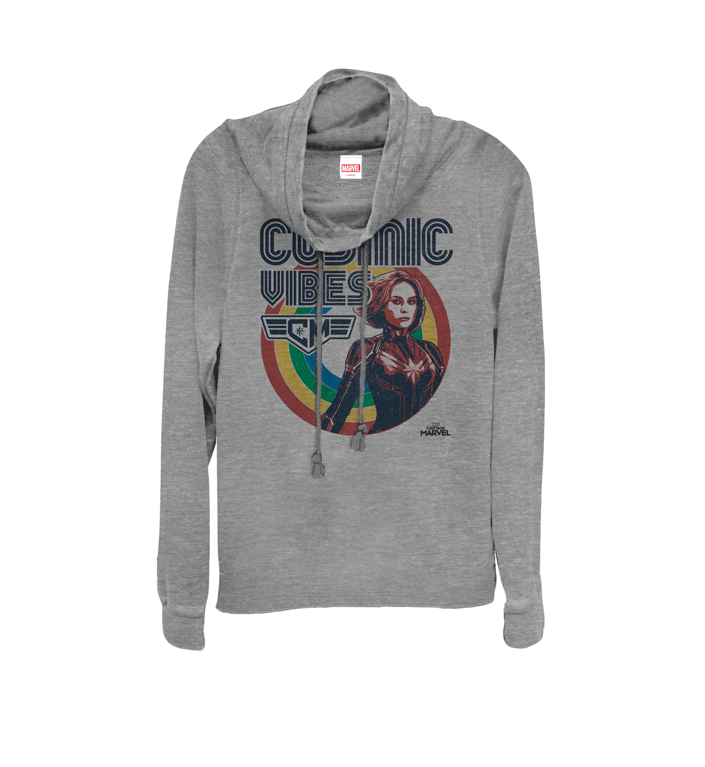 Captain Marvel™ Rainbow Cosmic Vibes Cowl Neck Graphic Pullover