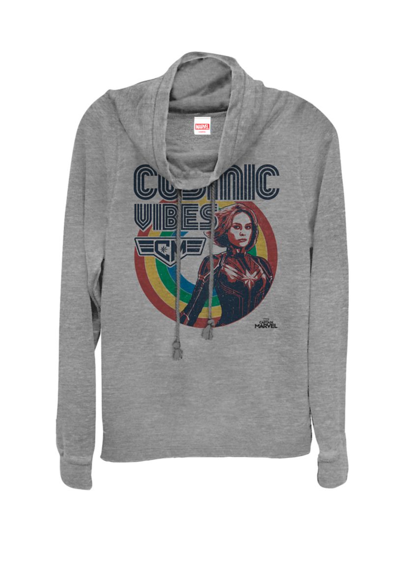 Captain Marvel™ Rainbow Cosmic Vibes Cowl Neck Graphic Pullover