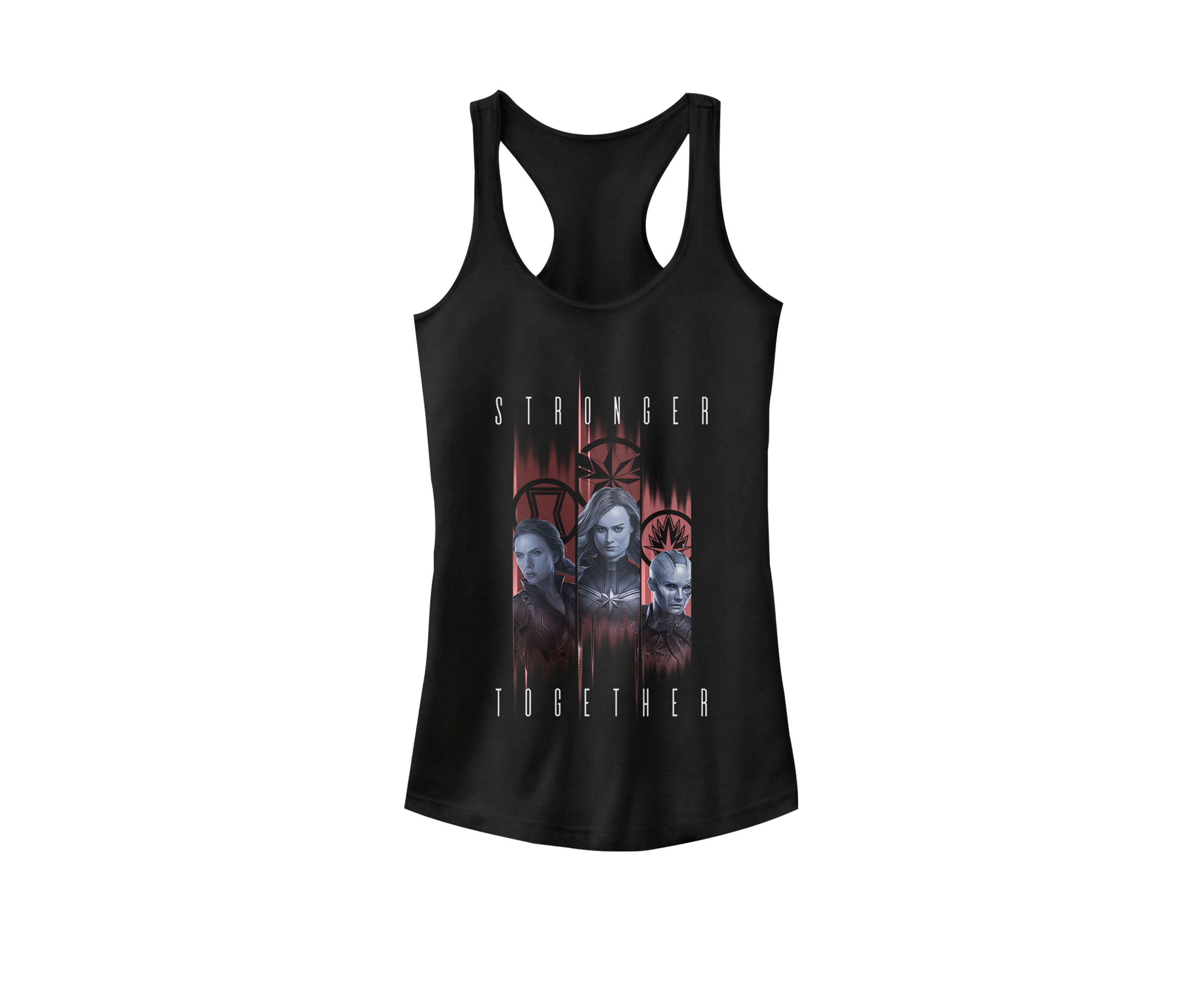 Avengers Endgame Trio Group Shot Poster Graphic Racerback Tank