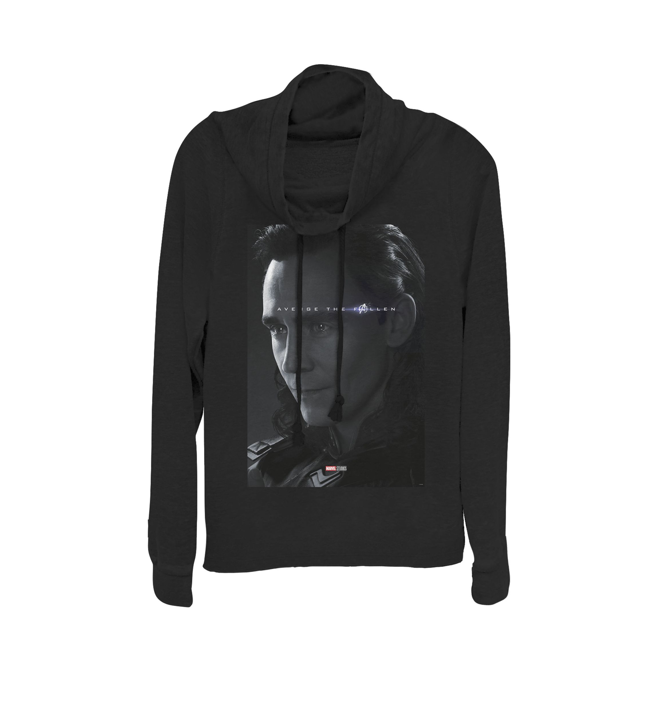 Avengers Endgame Loki Avenge The Fallen Poster Cowl Neck Graphic Pullover 