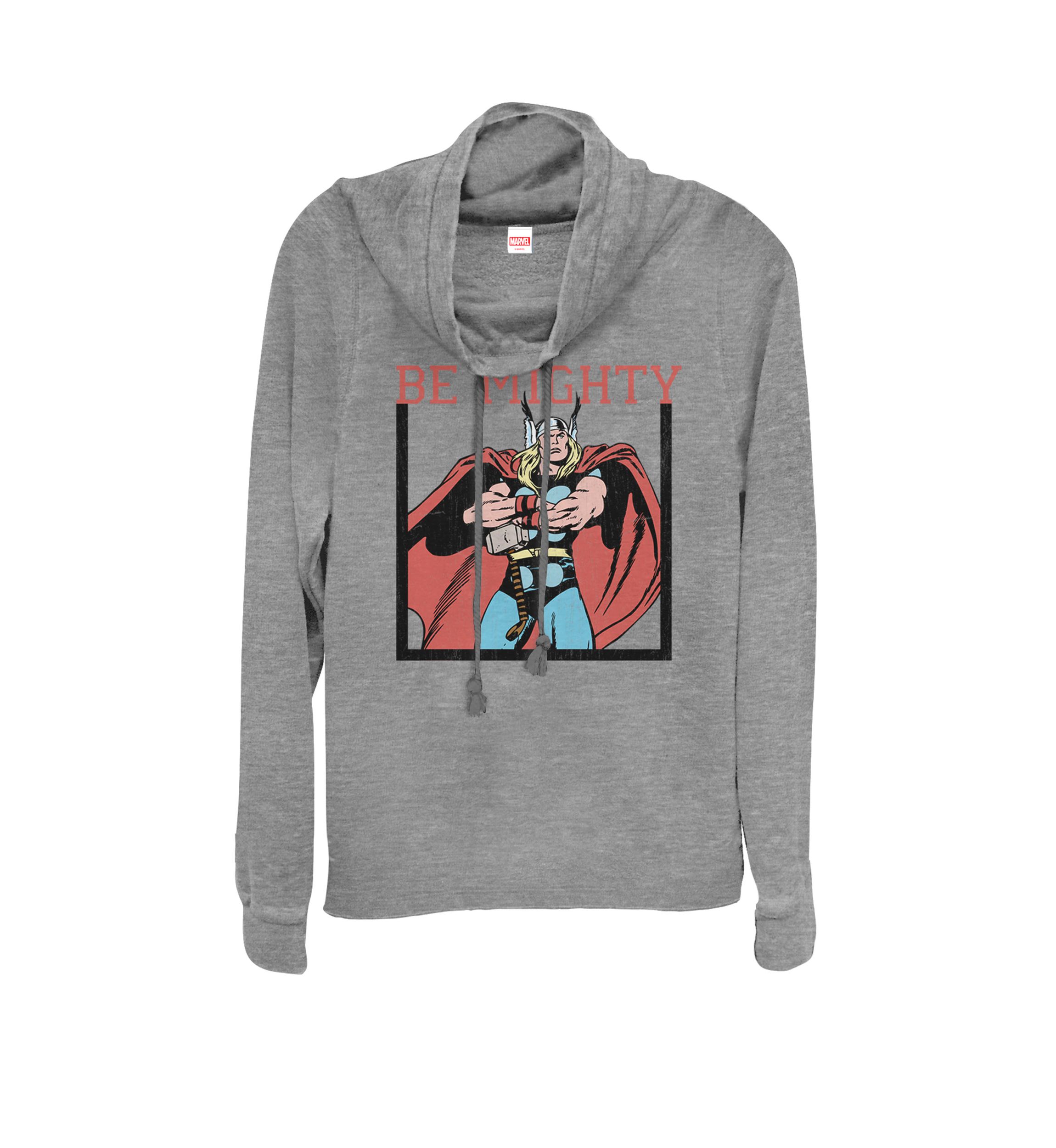 Classic Thor Be Mighty Cowl Neck Graphic Pullover