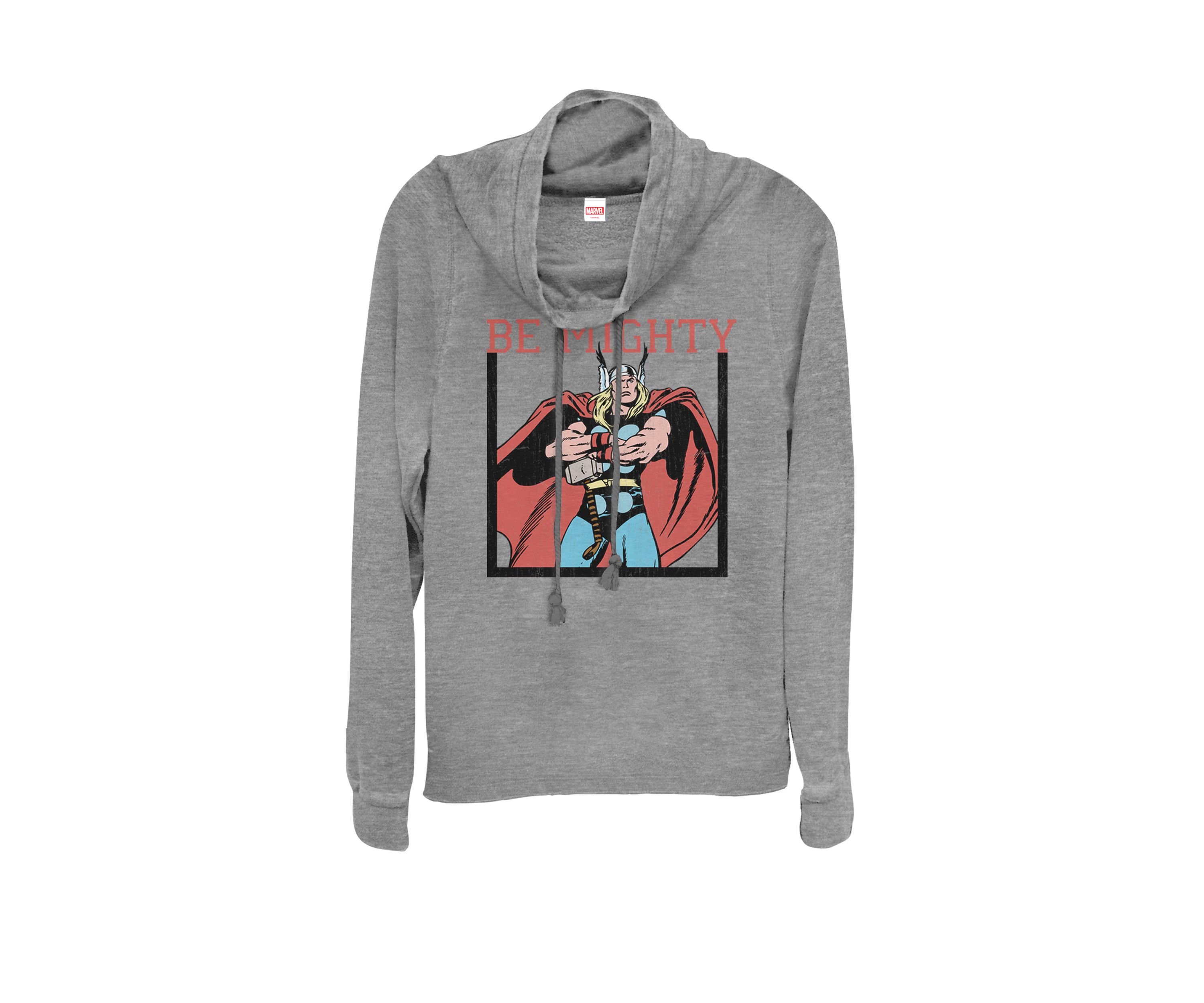 Classic Thor Be Mighty Cowl Neck Graphic Pullover