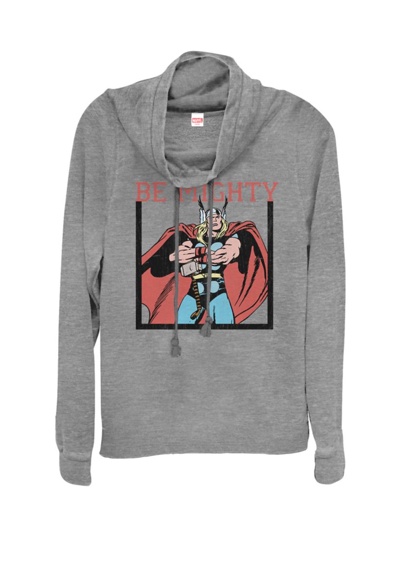 Classic Thor Be Mighty Cowl Neck Graphic Pullover