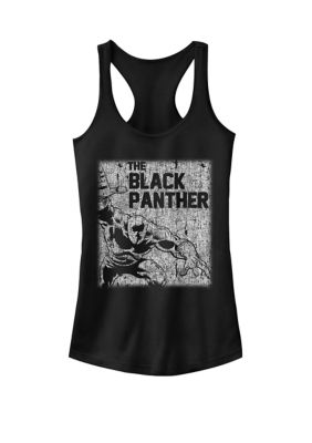 Marvel Women's Black Panther Chalk Print Vintage Graphic Racerback Tank Top, XXL