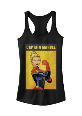 Women's Captain Marvel The Riveter Graphic Tank Top, Black, 2XL