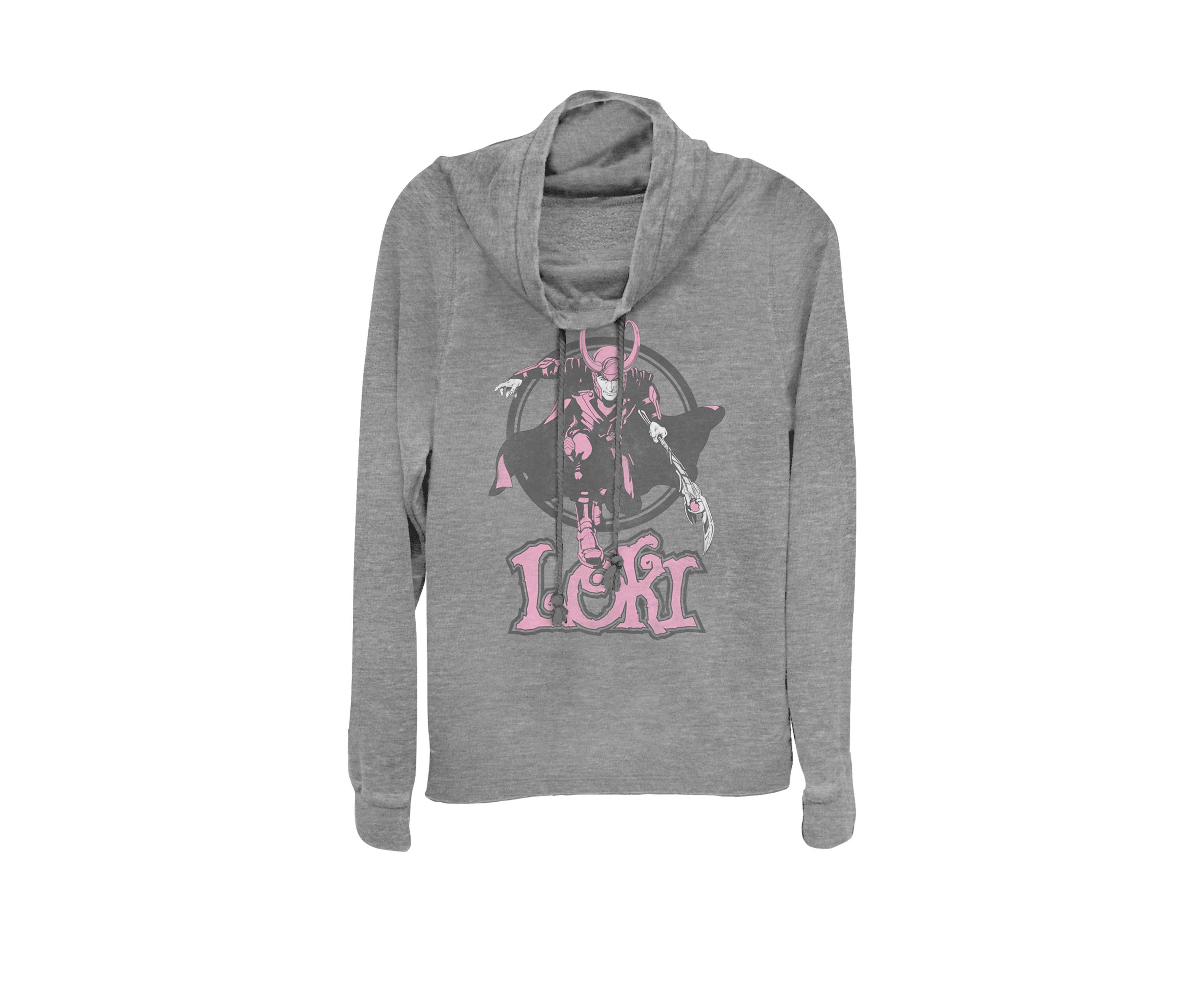 Loki Retro Pink Hue Stance Portrait Cowl Neck Graphic Pullover