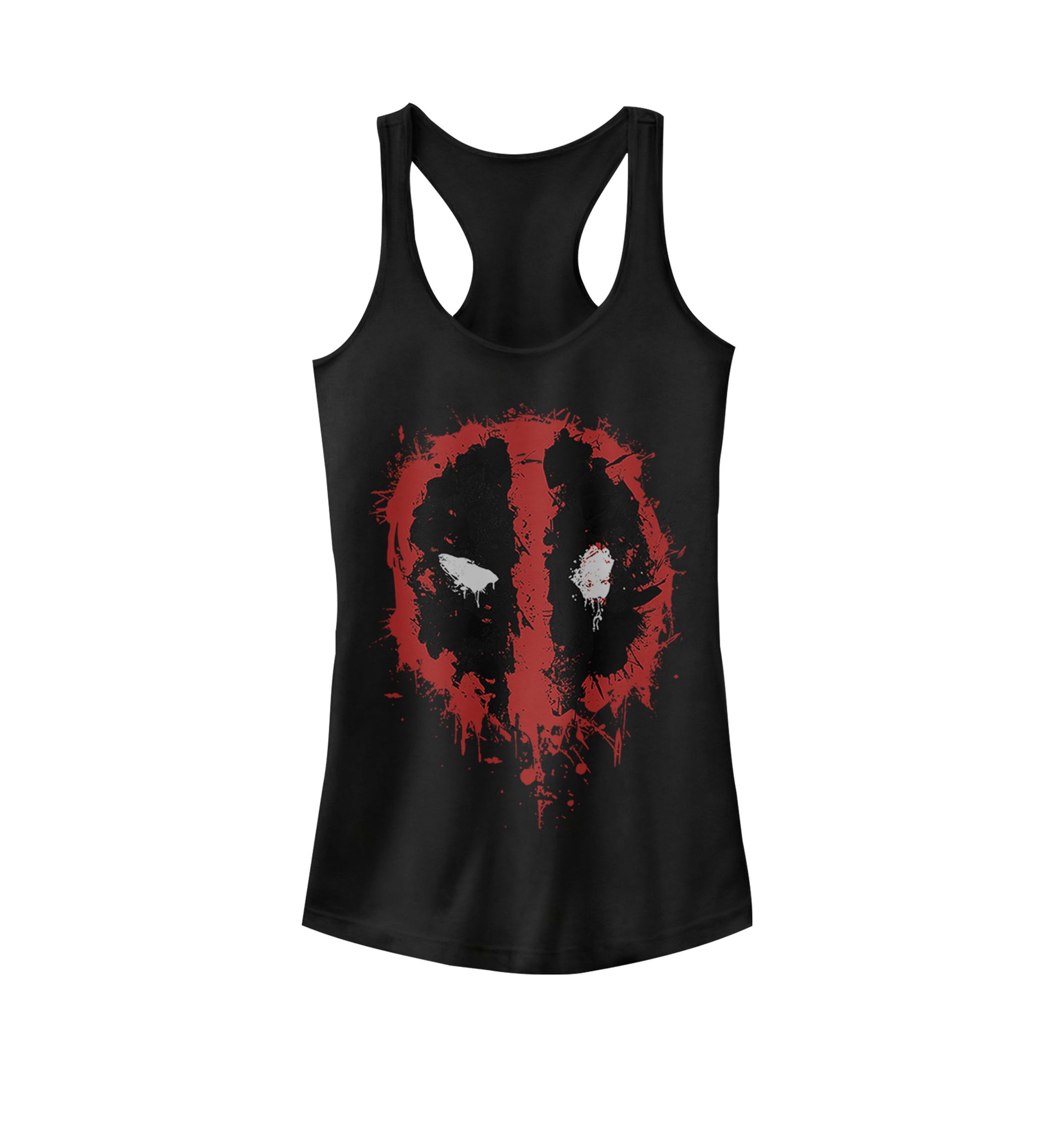 Deadpool Splatter Icon Graphic Racerback Tank