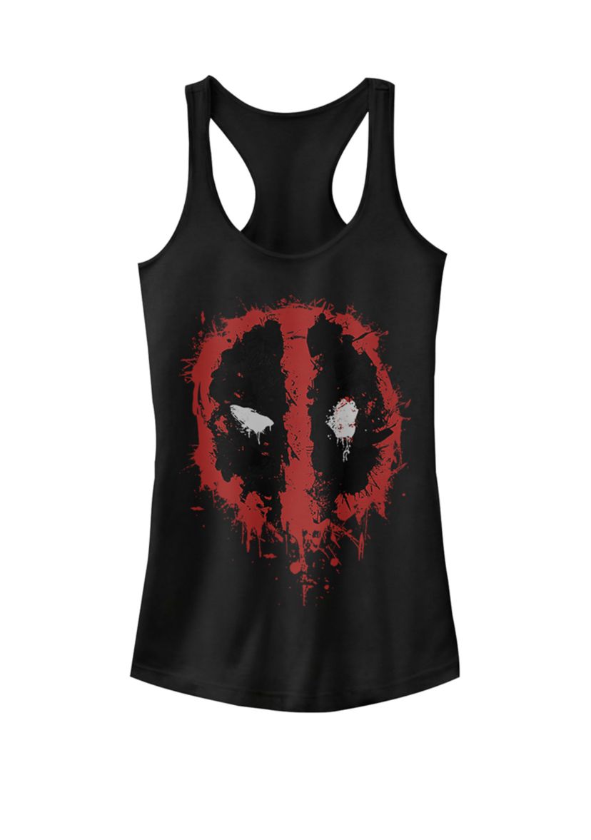 Deadpool Splatter Icon Graphic Racerback Tank