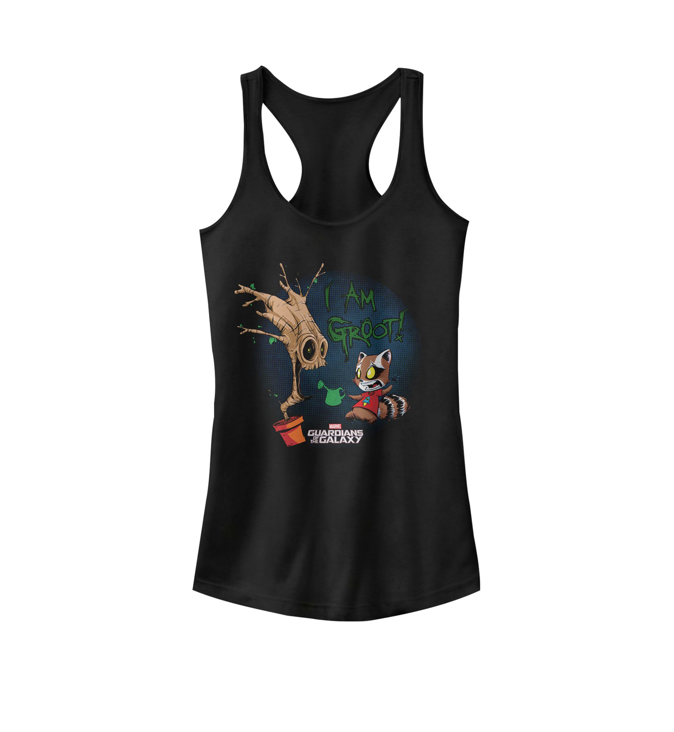 Groot Rocket Guardians of Galaxy Dinner Graphic Racerback Tank