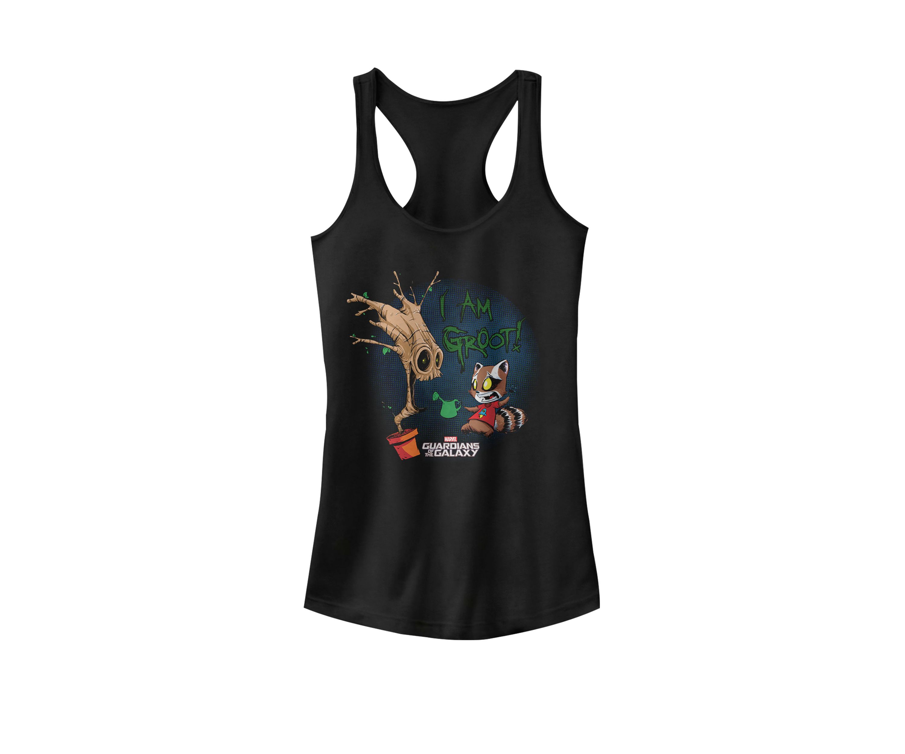 Groot Rocket Guardians of Galaxy Dinner Graphic Racerback Tank