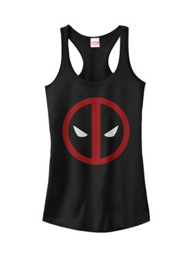 Marvel Women's Deadpool Mask Classic Graphic Racerback Tank Top, Black, XXL