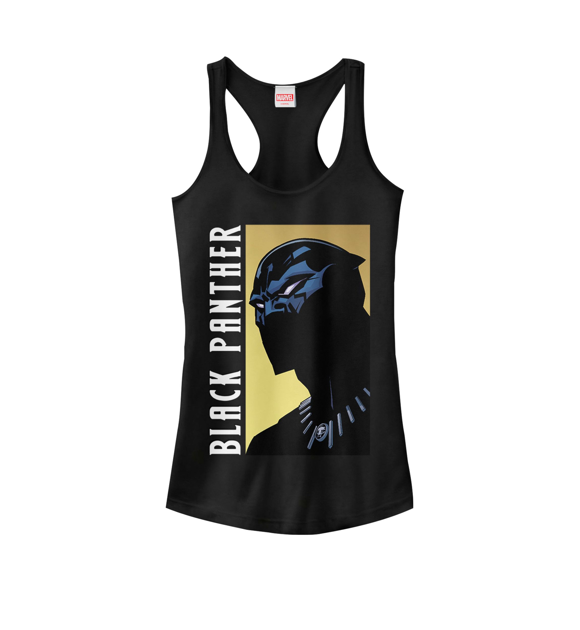 Black Panther Character Profile Intro Graphic Racerback Tank