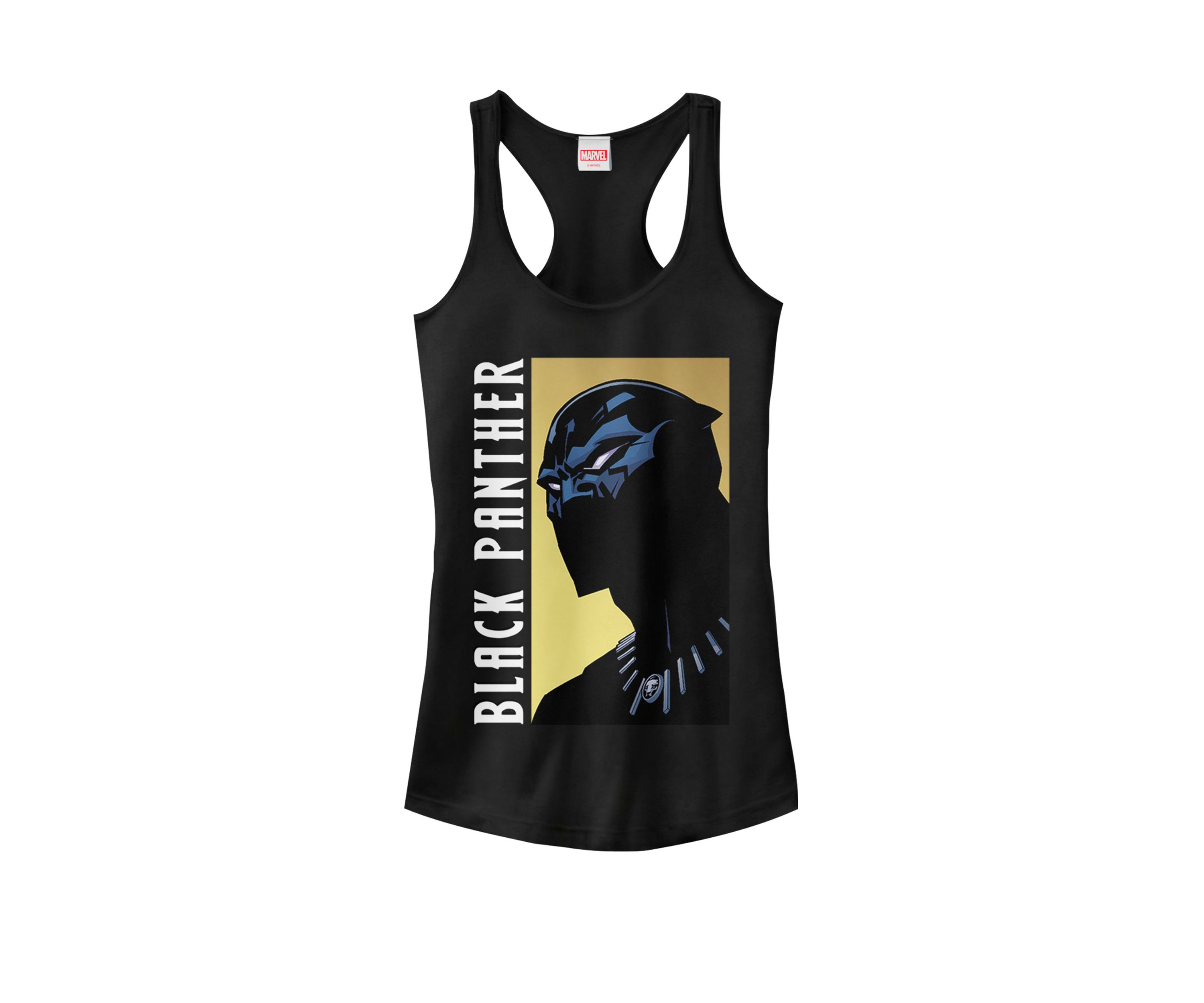 Black Panther Character Profile Intro Graphic Racerback Tank