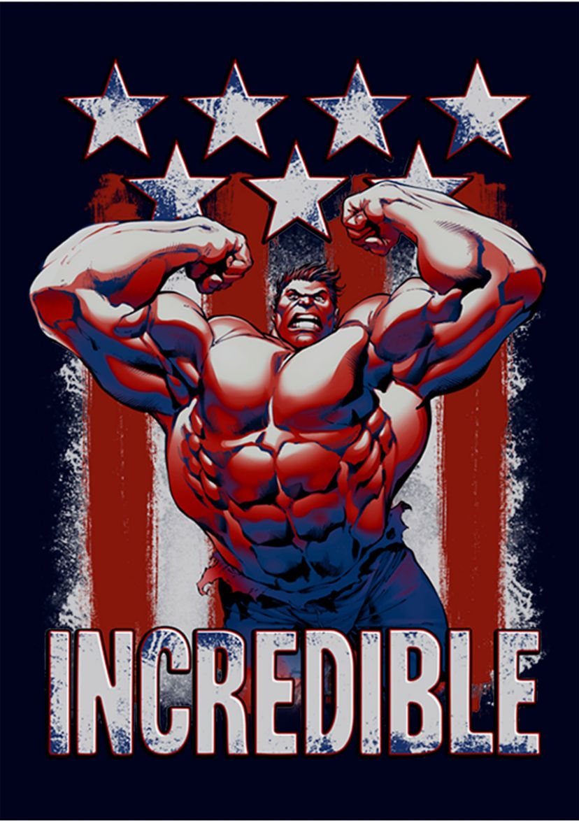 Hulk Flag Graphic T-Shirt