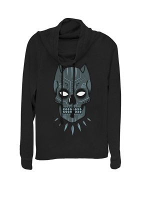 Marvel Women's Black Panther Sugar Skull Cowl Neck Graphic Pullover, XSmall