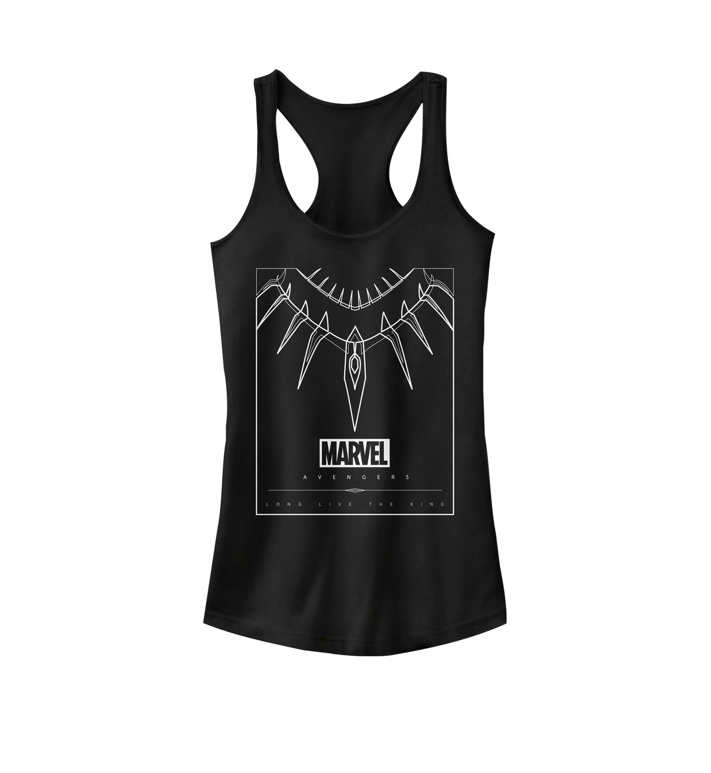 Black Panther Necklace Poster Logo Graphic Racerback Tank