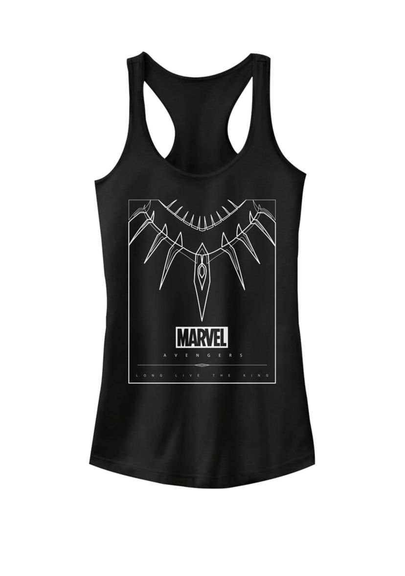 Black Panther Necklace Poster Logo Graphic Racerback Tank