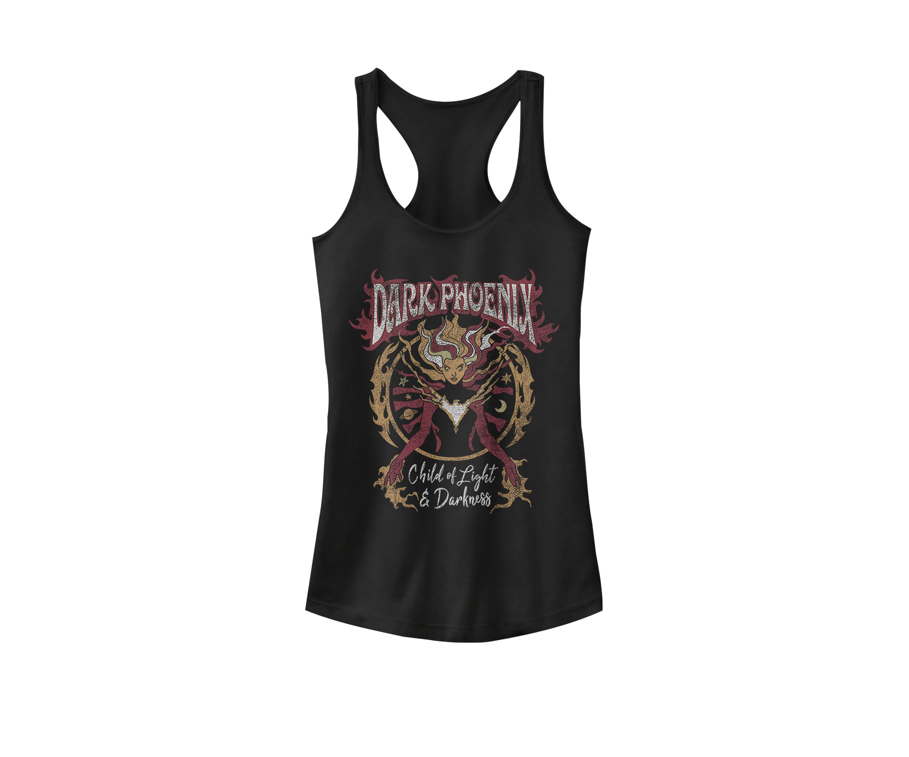 X-Men Dark Phoenix Light & Darkness Retro Graphic Racerback Tank
