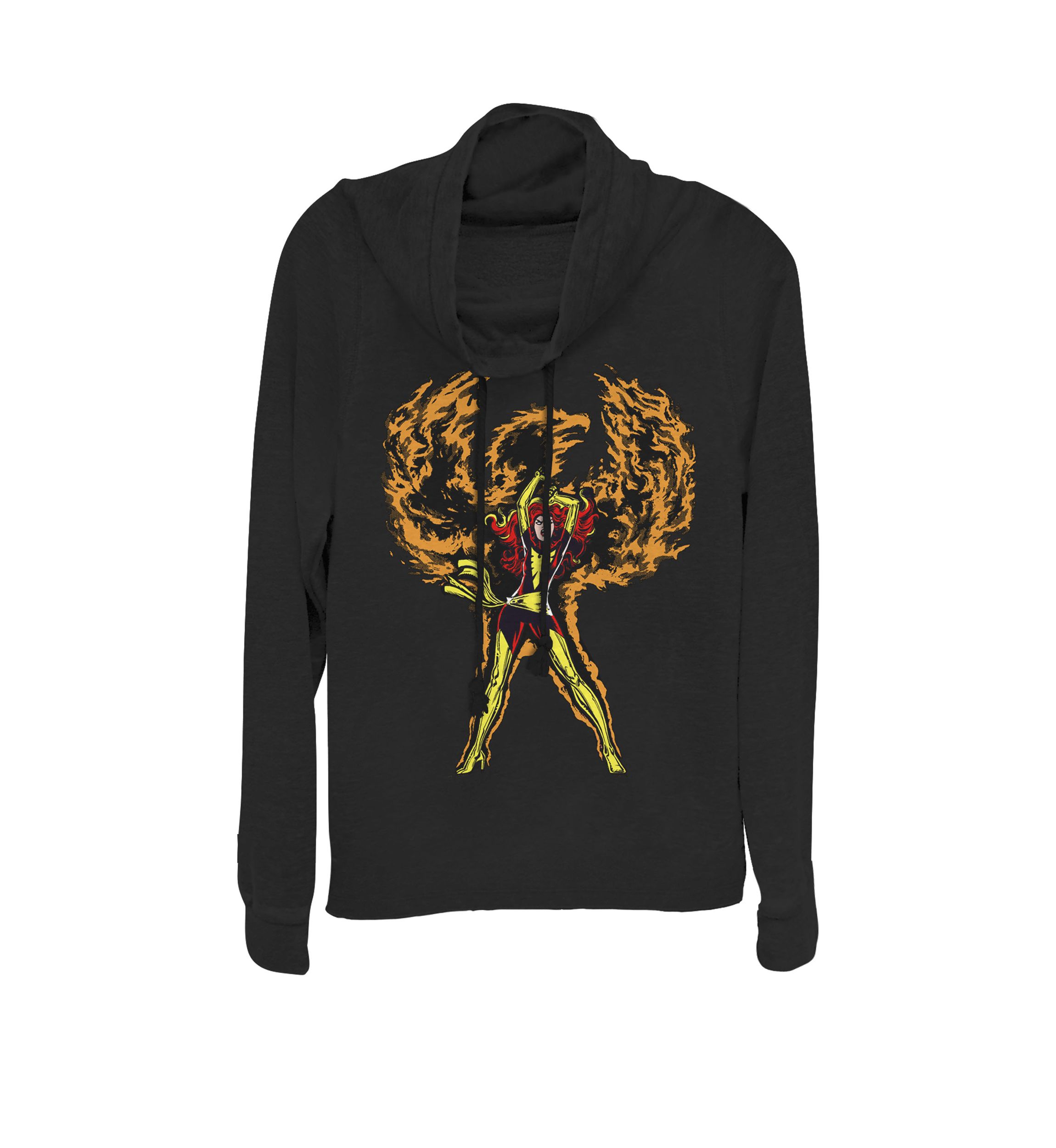 X-Men Dark Phoenix Fire Classic Cowl Neck Graphic Pullover