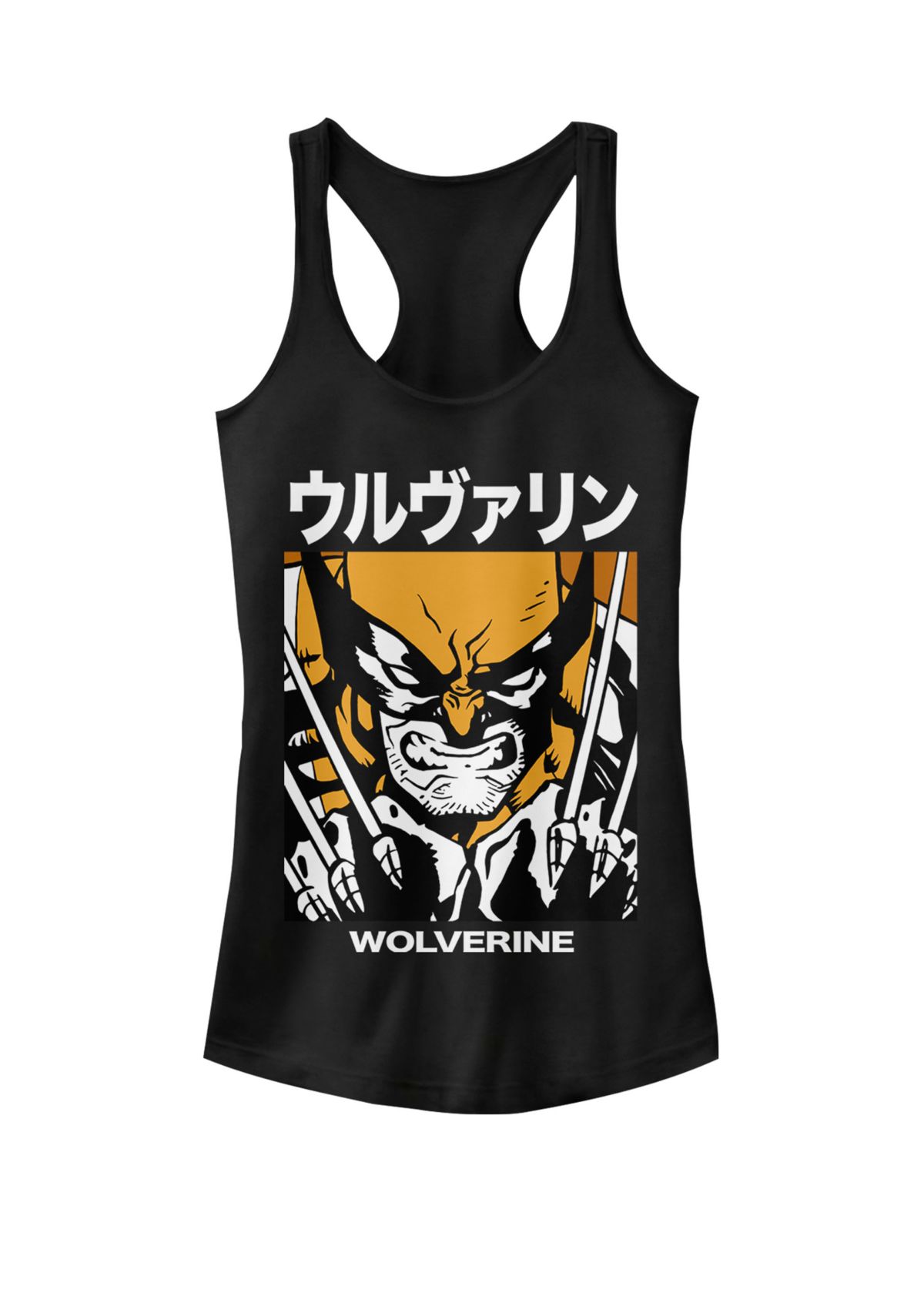 X-Men Wolverine Kanji Blades Pose Graphic Racerback Tank