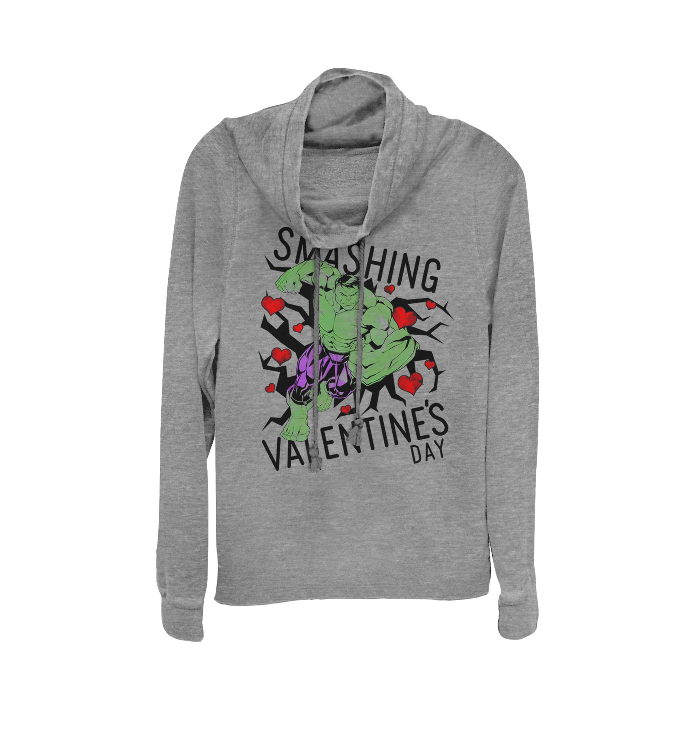 Hulk Have A Smashing Valentines Day Cowl Neck Graphic Pullover