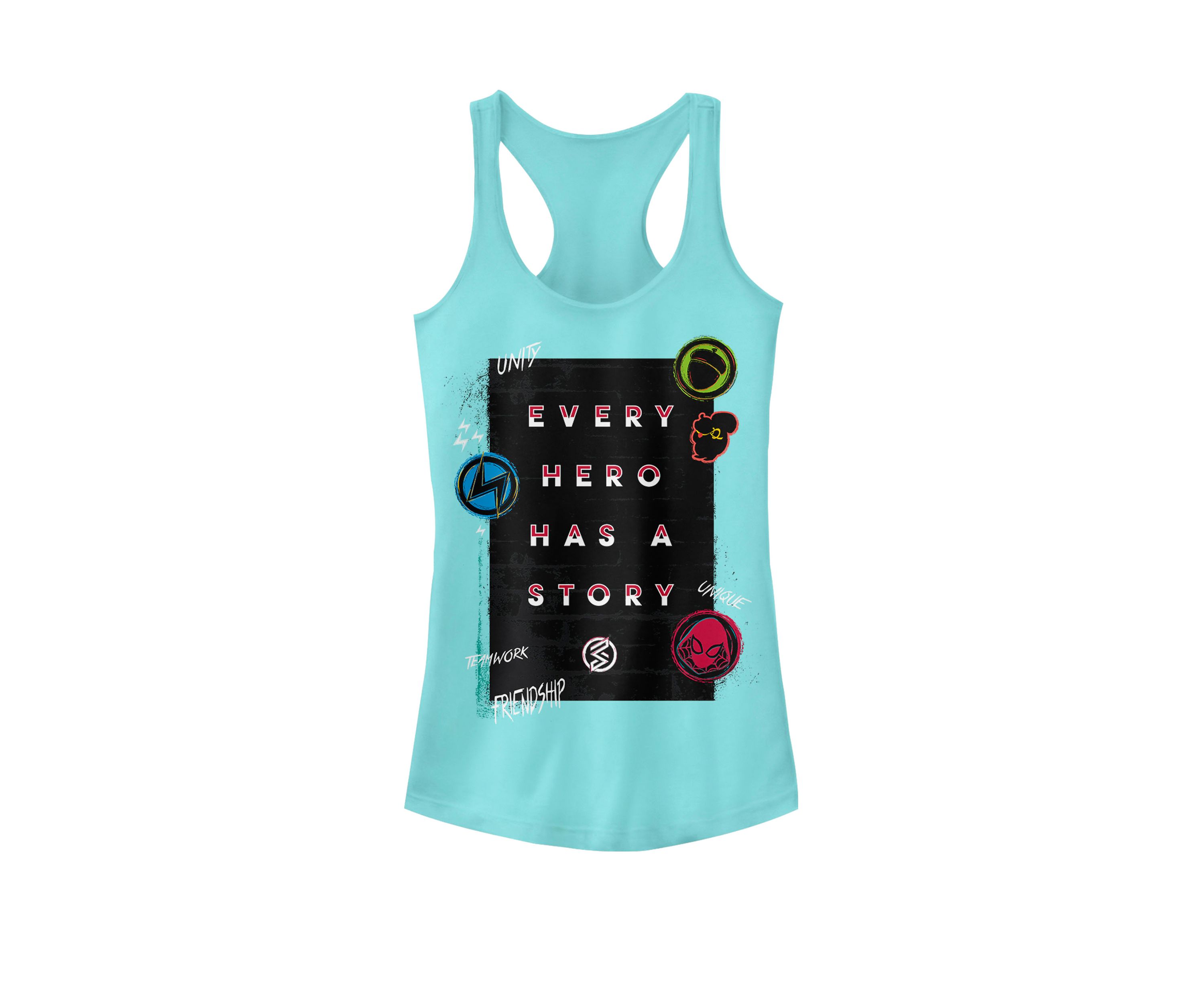 Every Hero Has A Story Graffiti Wall Graphic Racerback Tank