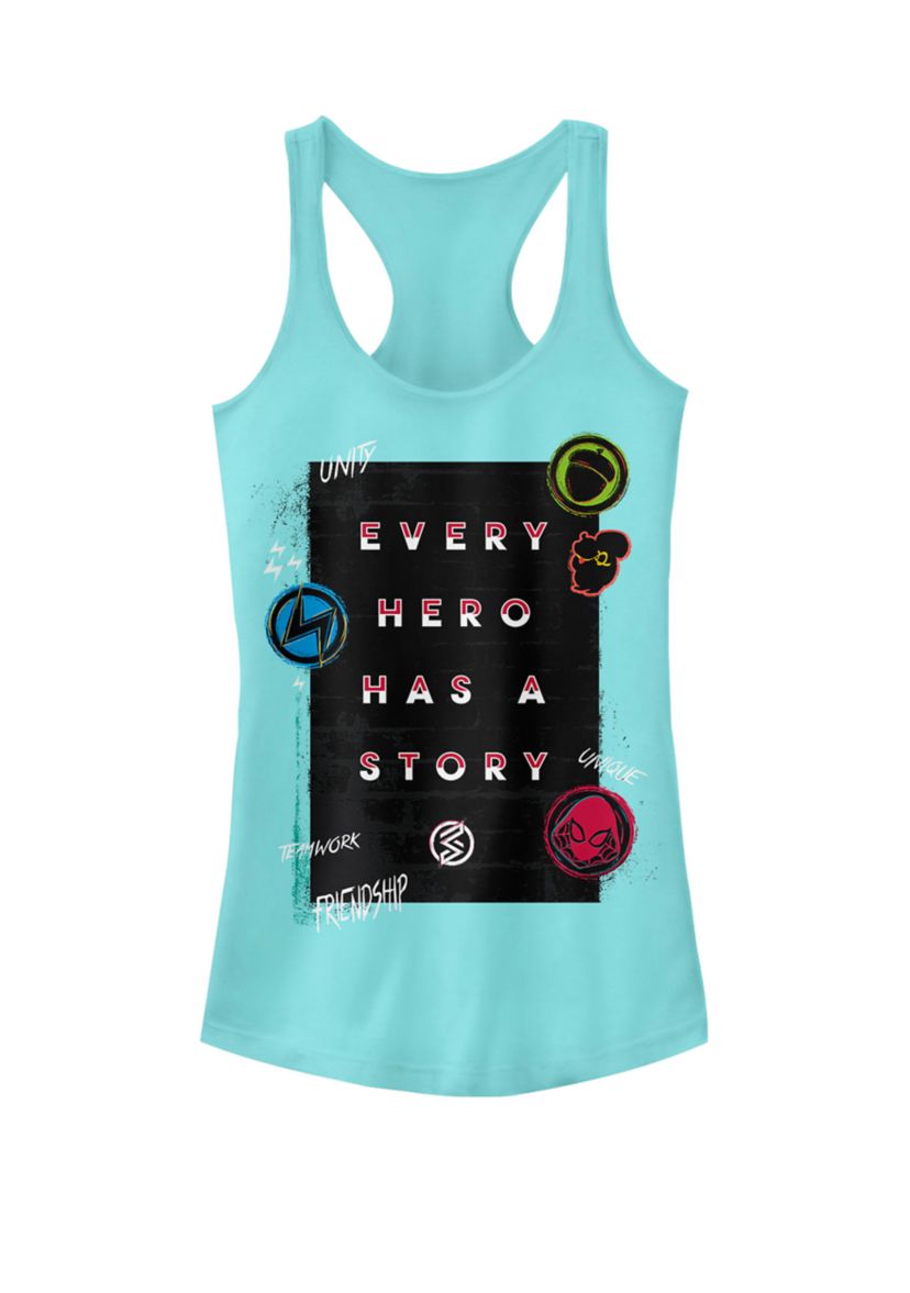 Every Hero Has A Story Graffiti Wall Graphic Racerback Tank