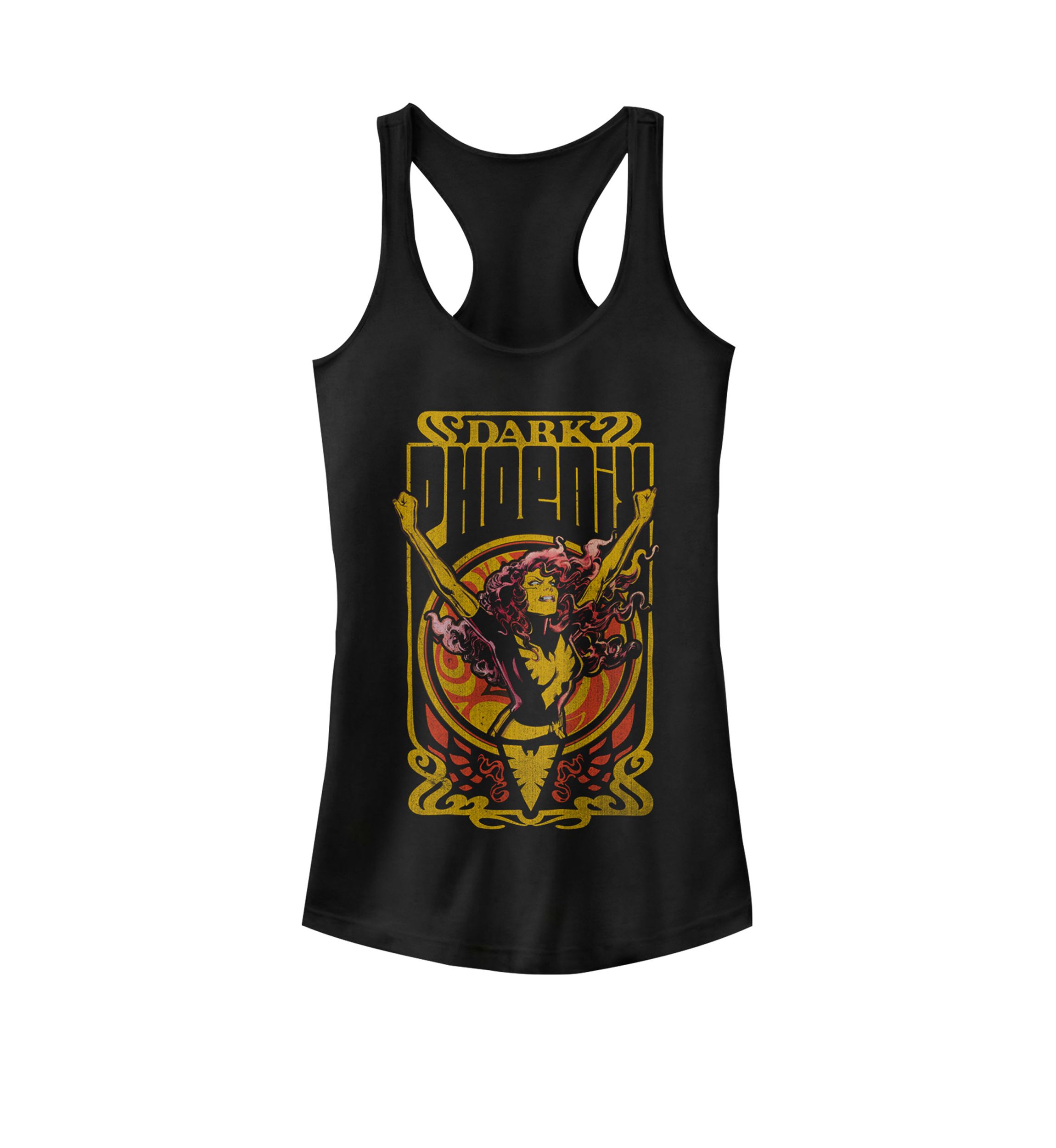 Comics Dark Phoenix Retro Portrait Graphic Racerback Tank