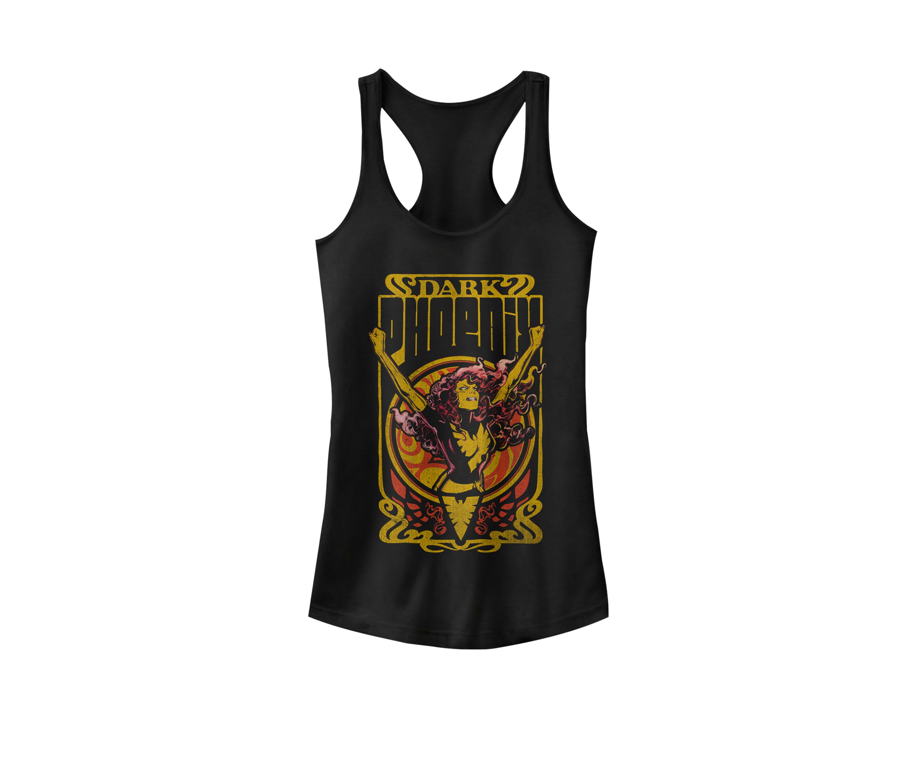 Comics Dark Phoenix Retro Portrait Graphic Racerback Tank