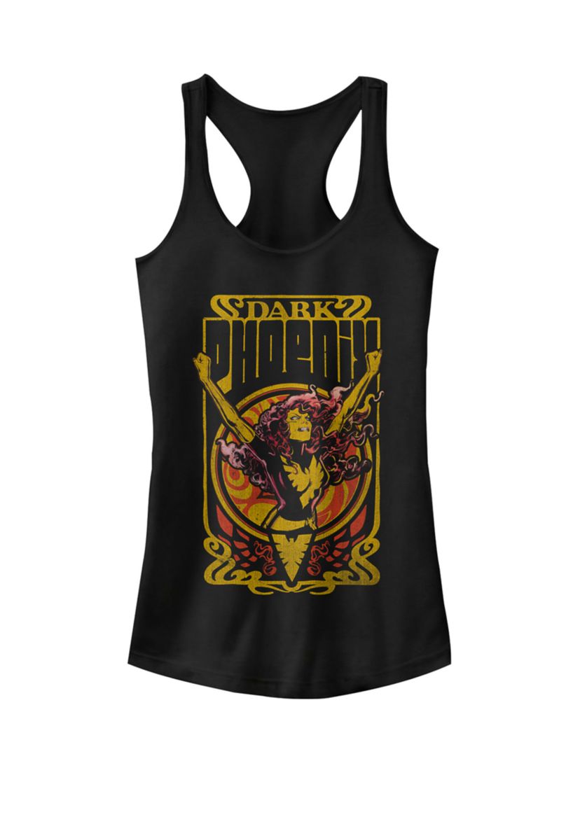 Comics Dark Phoenix Retro Portrait Graphic Racerback Tank