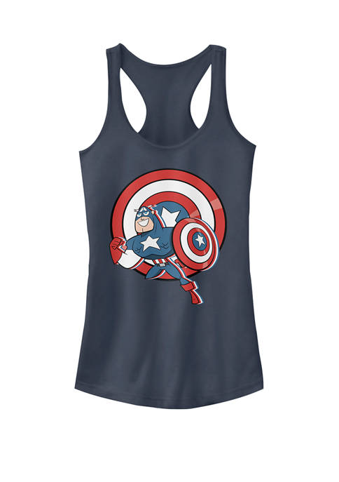 Marvel™ Captain America Retro Cartoon Shield Portrait Graphic