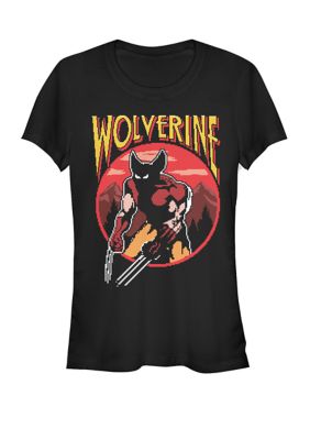 Marvel X-Men Wolverine 8-Bit Video Game Character Short Sleeve Graphic T-Shirt, Black, XXL