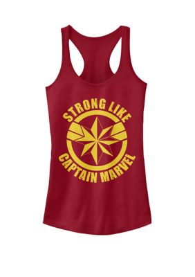 Women's Strong Like Captain Marvelâ¢ Logo Graphic Racerback Tank Top, XL