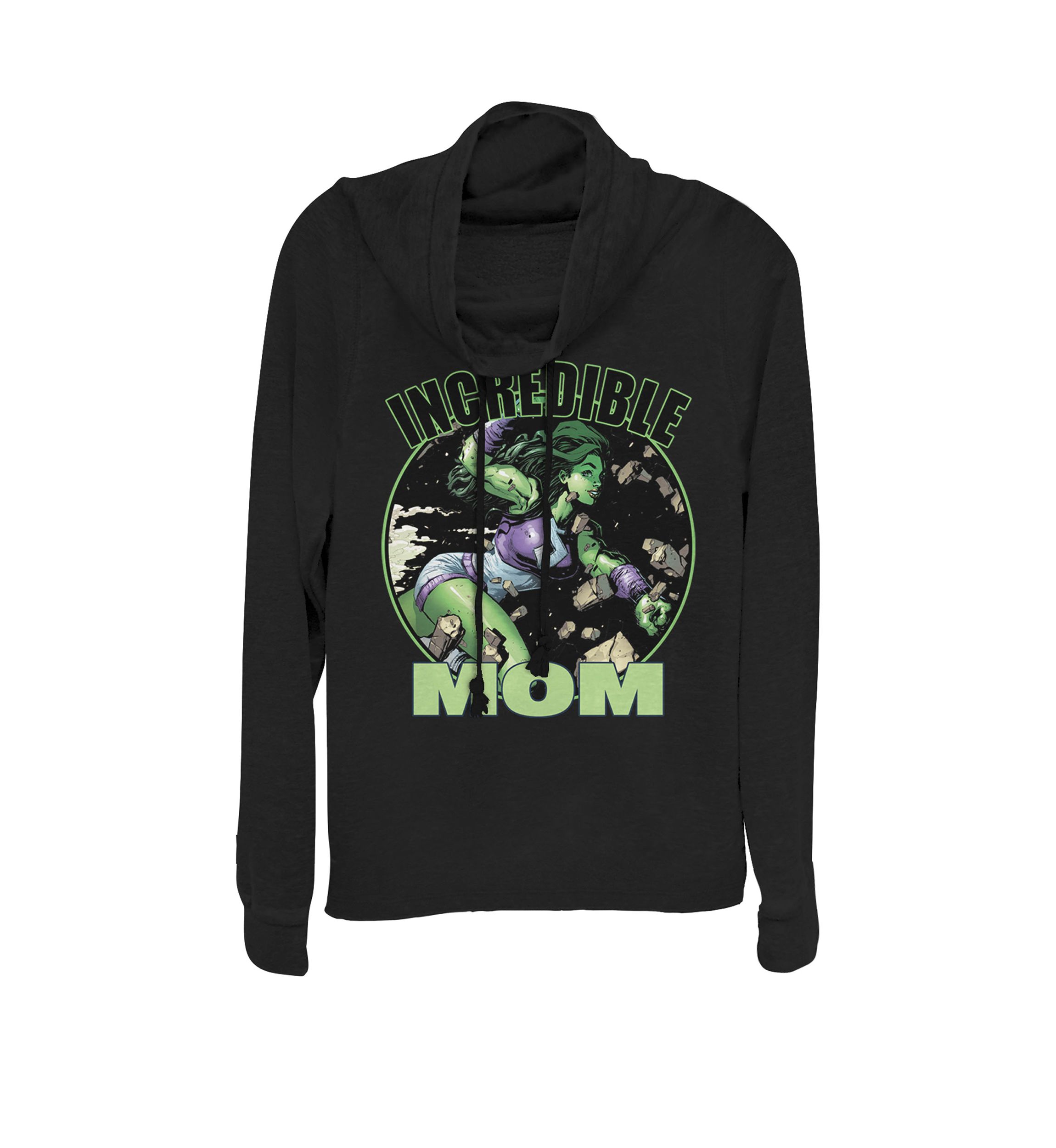 She-Hulk Incredible Mom Cowl Neck Graphic Pullover