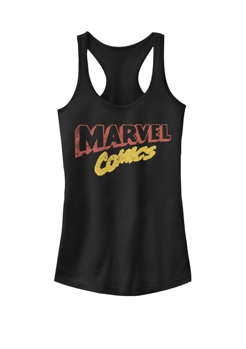 Comics Retro Artsy Logo Racerback Graphic Tank