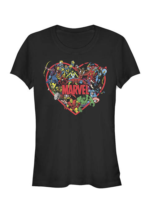 Marvel Hero Heart Graphic T-Shirt