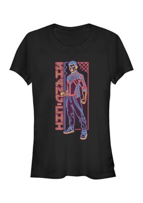 Marvel Women's Neon Chi Graphic T-Shirt, Black, XXL