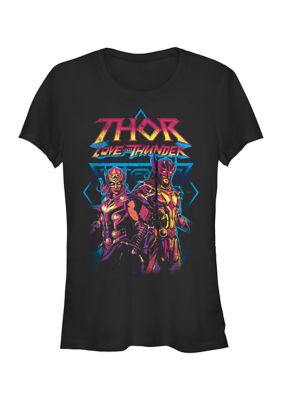 Marvel Women's Grunge Thunder Graphic T-Shirt, Black, Medium