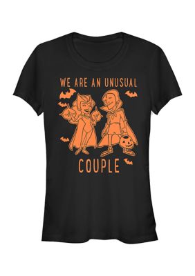 Marvel Women's Juniors' Couple Coloring Graphic T-Shirt, Black, Small