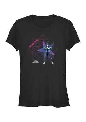 Marvel Women's Red Blue Graphic T-Shirt, Black, XXL