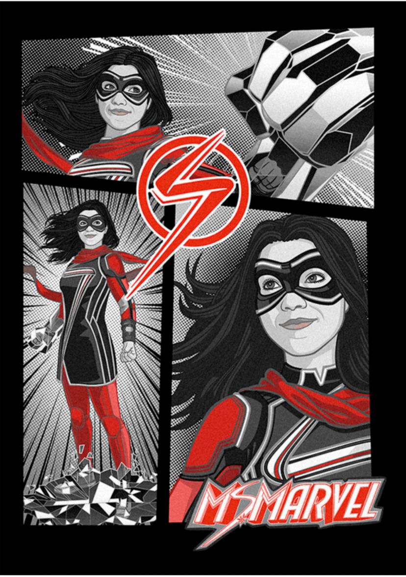 Ms Marvel Panel Graphic T-Shirt