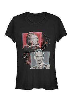 Marvel Women's Junior's RETRO BOXUPS T-Shirt, Black, Small
