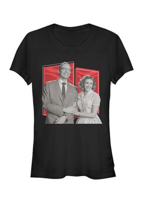 Marvel Women's Junior's RETRO POSES T-Shirt, Black, Small