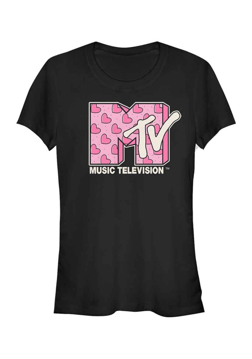 Juniors Heart Diagonal T-Shirt