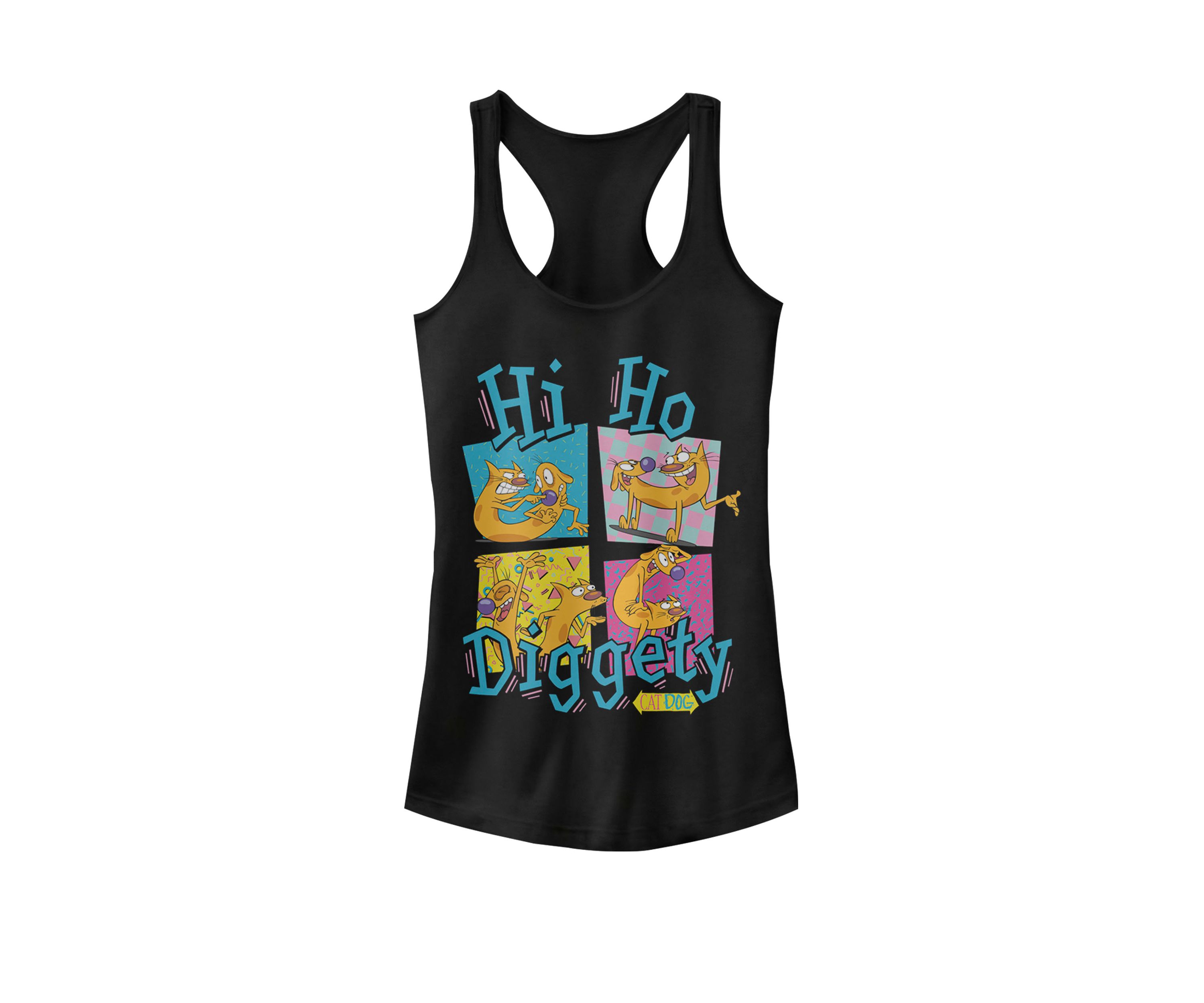 CatDog Hi Ho Diggety Retro Graphic Racerback Tank