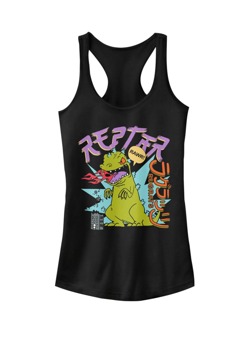 Rugrats Fire Breathing Reptar Rawr Retro Graphic Racerback Tank