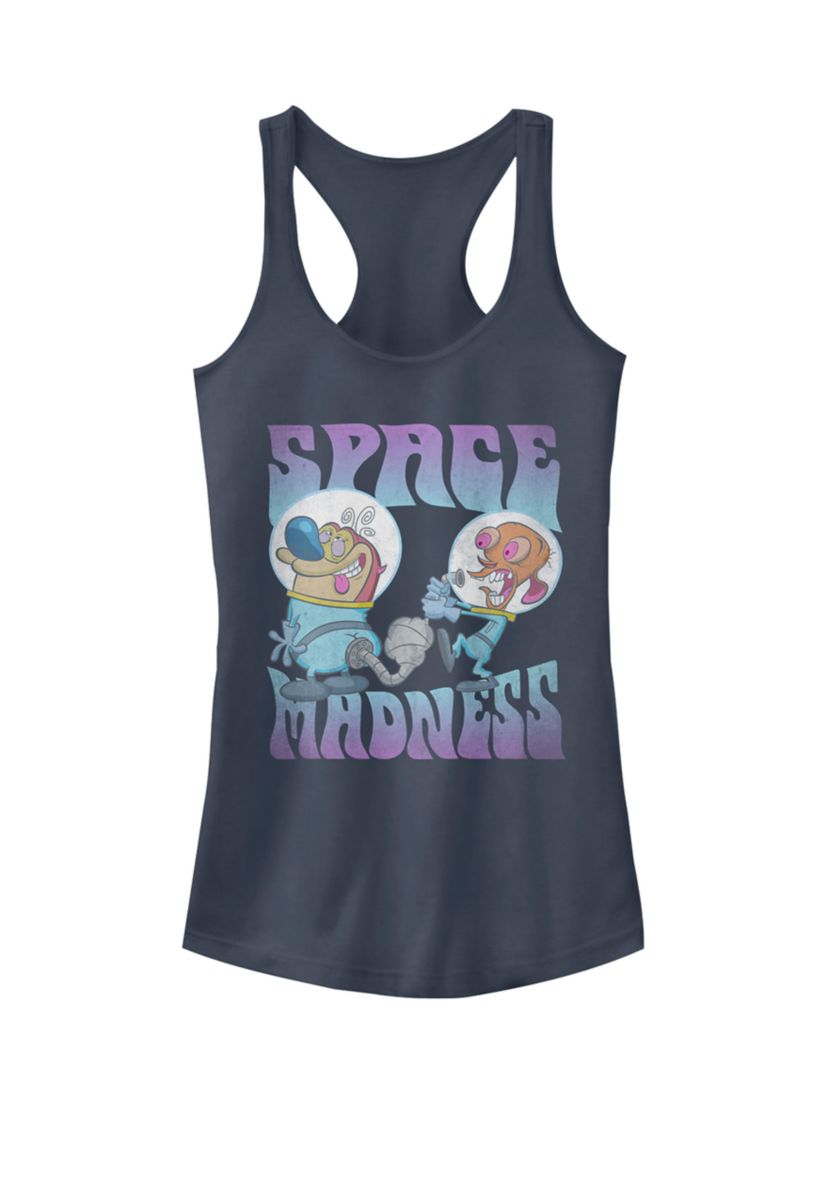 Ren and Stimpy Space Madness Astronaut Graphic Racerback Tank