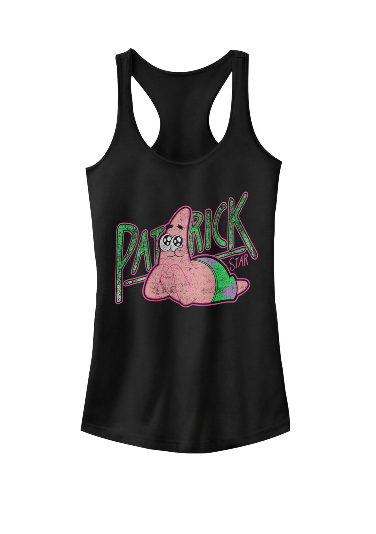 SpongeBob SquarePants Patrick Star Vintage Cute Smile Racerback Graphic Tank