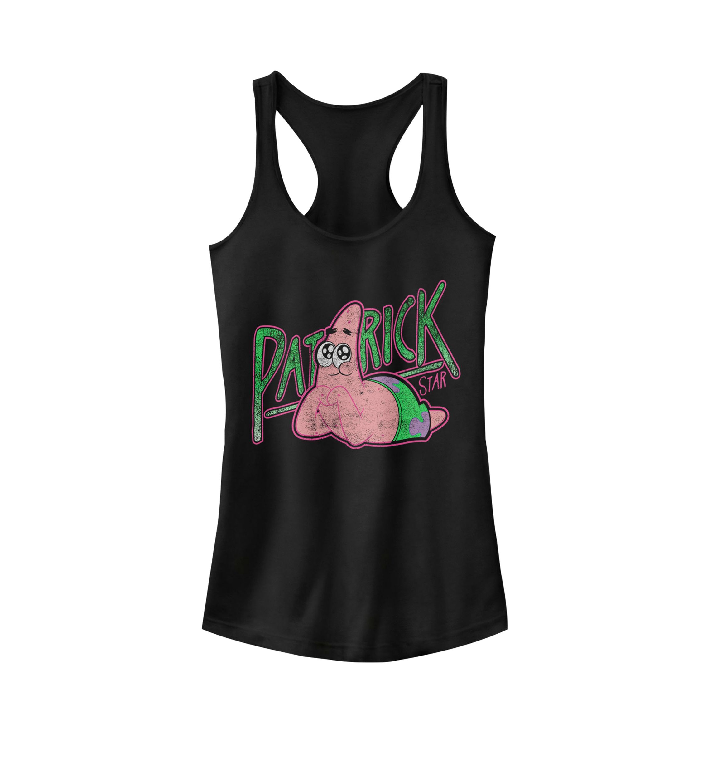 SpongeBob SquarePants Patrick Star Vintage Cute Smile Racerback Graphic Tank
